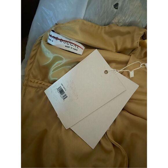 MAC DUGGAL Dress sequin embellished Sz 6 COLUMN GOWN Gold NWT 5481 - Picture 8 of 8